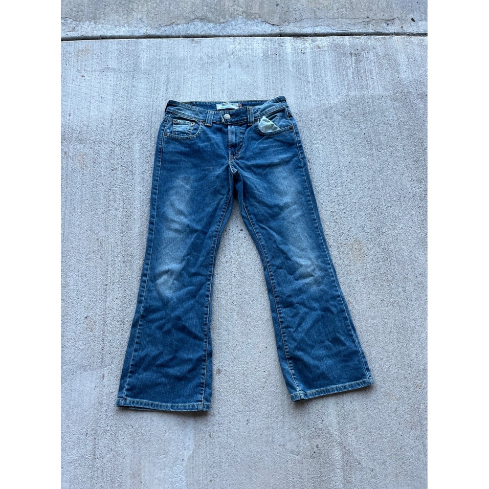 Levis 515 Boot Cut Jeans Womens 10 M Medium Wash Blue Denim Flap Pocket 31x30